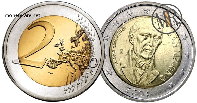 2 Euro Commemorative Coin San Marino 2004 - Bartolomeo Borghesi