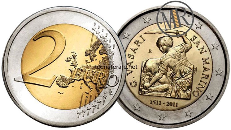  2 Euro San Marino 2011 Coin - 500th anniversary of Giorgio Vasari's birth
