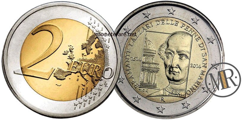  2 Euro San Marino 2014 Coin - 500th anniversary of the death of Donato Bramante