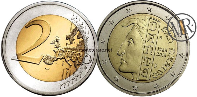  2 Euro San Marino Coin 2015 - 750th anniversary of Dante Alighieri's birth