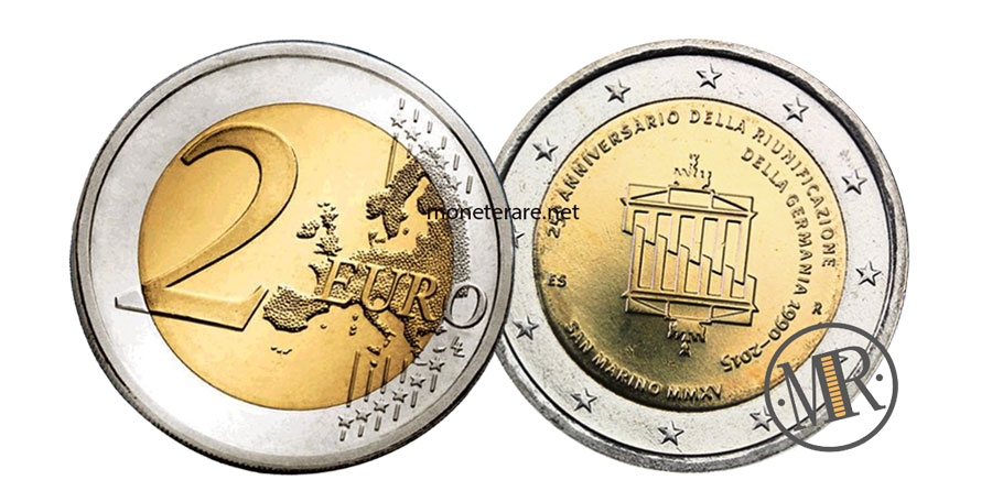 2 Euro San Marino Coin 2015 - 25th anniversary of German reunification