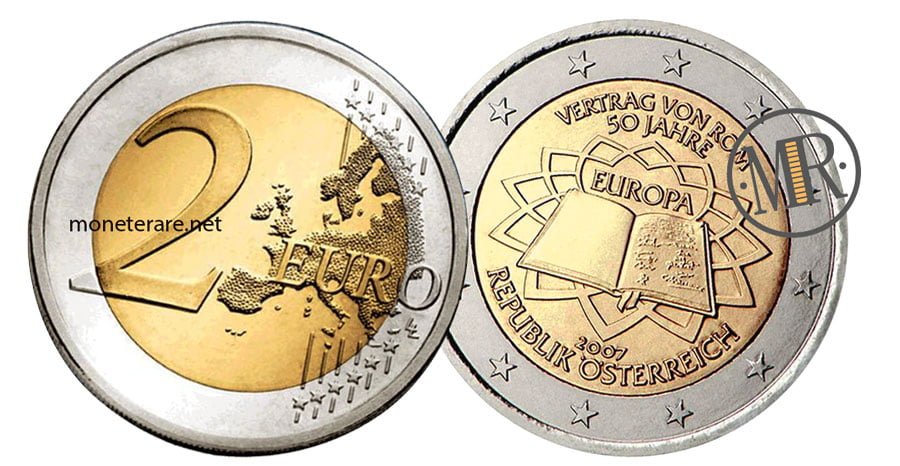 2 Euro Commemorative Coins Austria 2007 - 50th Anniversary of the Treaties of Rome