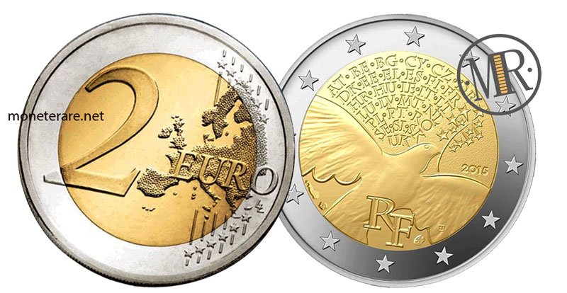 French 2 euro commemorative coins 2015 - Peace