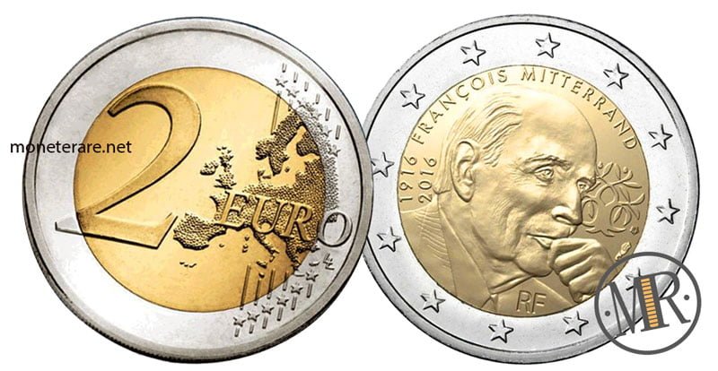 French commemorative 2 euro coins 2016 - Francois Mitterrand