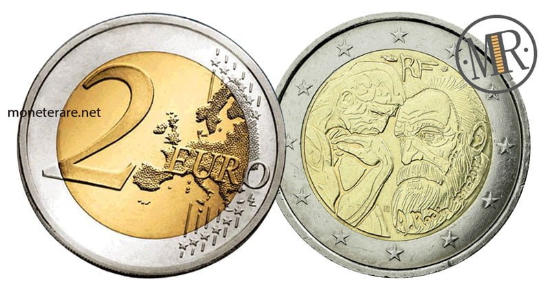 2 Euro Commemorativi Francia 2017 - Auguste Rodin