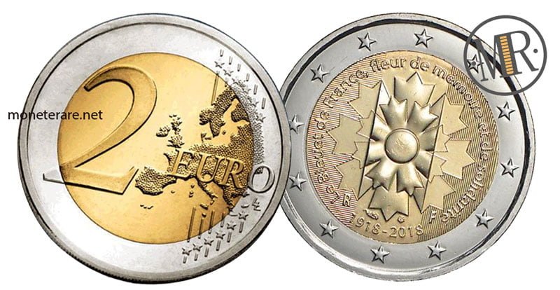 French commemorative 2 euro coins 2018 - Cornflower