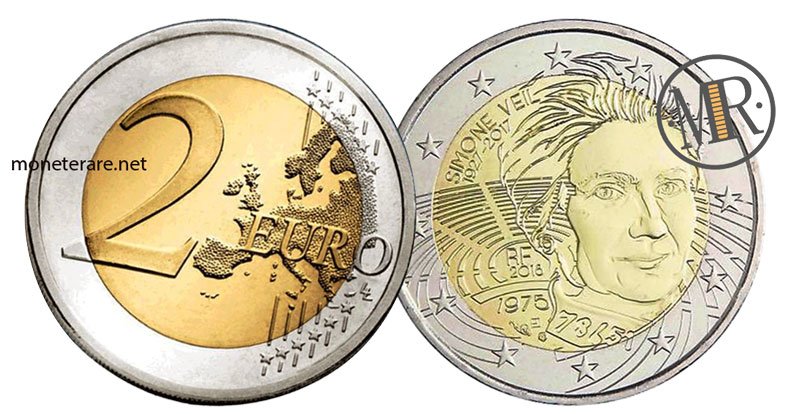 French commemorative 2 euro coins 2018 - Simone Veil