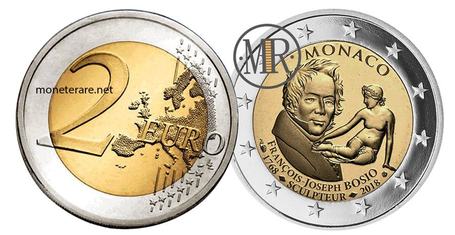 2 Euro Monaco Commemorative Coins 2017 for the 250th birth François-Joseph Bosio