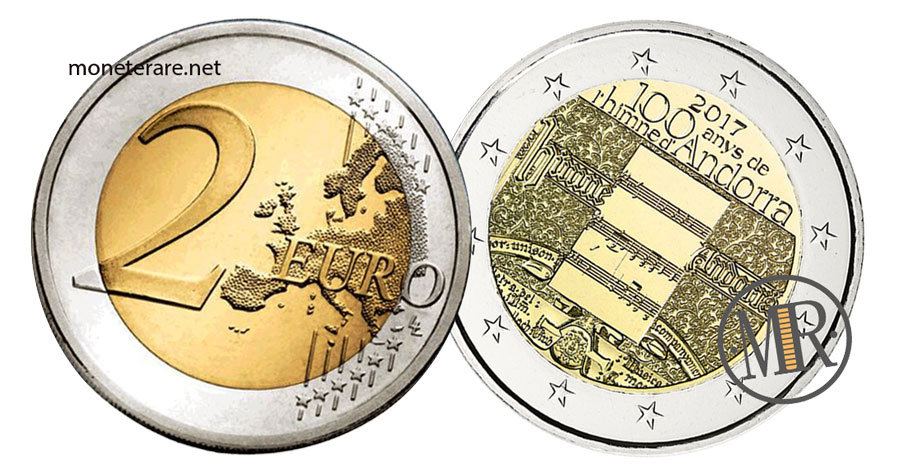 2 Euro Commemorative Coin Andorra 2017 - 100th Anniversary of the Andorra Hymn