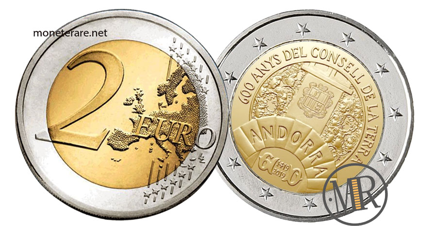 2 Euro Commemorative Coin Andorra - 600th Anniversary Consell de la Terra