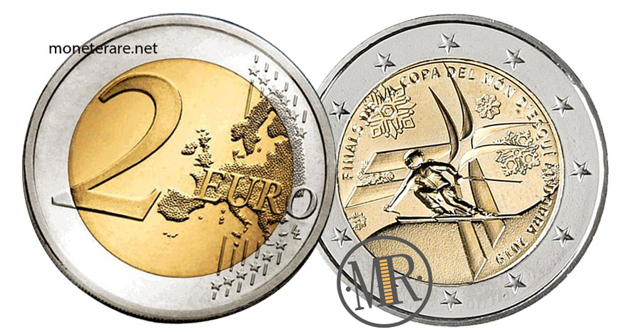 2 Euro Commemorative Coin Andorra - Alpine Skiing World Cup Finals