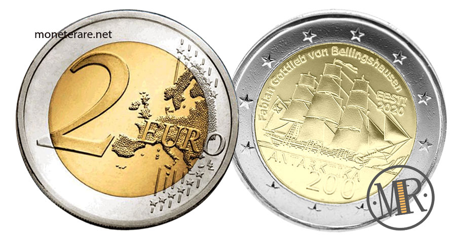 2 Euro Commemorative Estonia 2020 - 200th Anniversary of the discovery of Antarctica