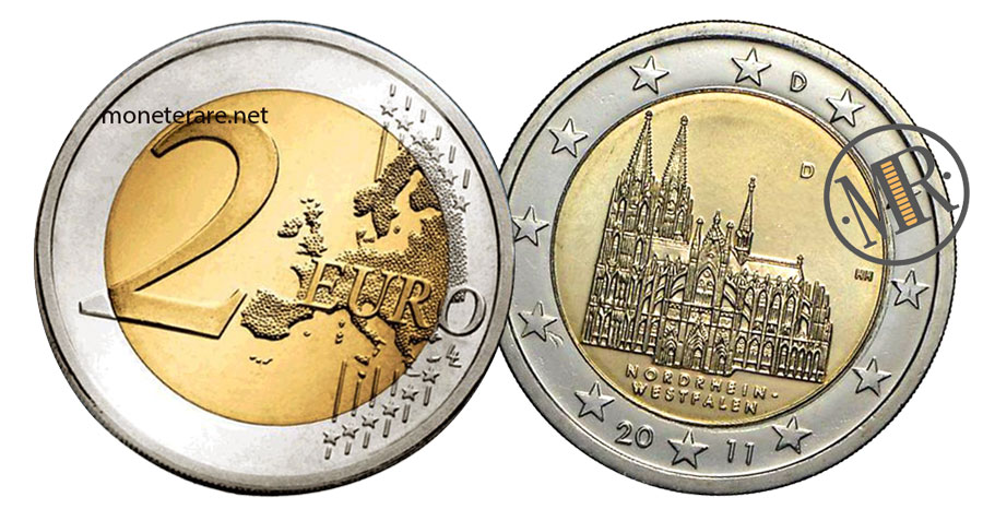 German 2 Euro Coins 2011- Nordrhein-Westfalen Cologne 
