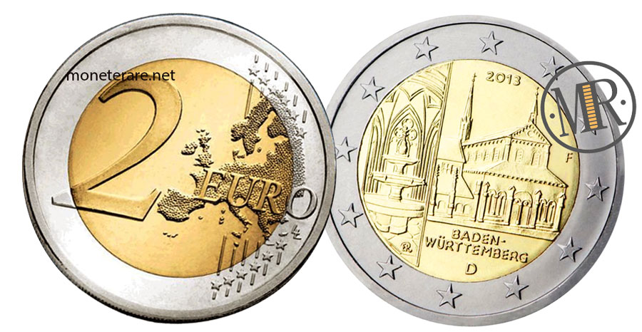 German 2 Euro Coin 2013 - Monastery of Maulbronn Baden-Württemberg 