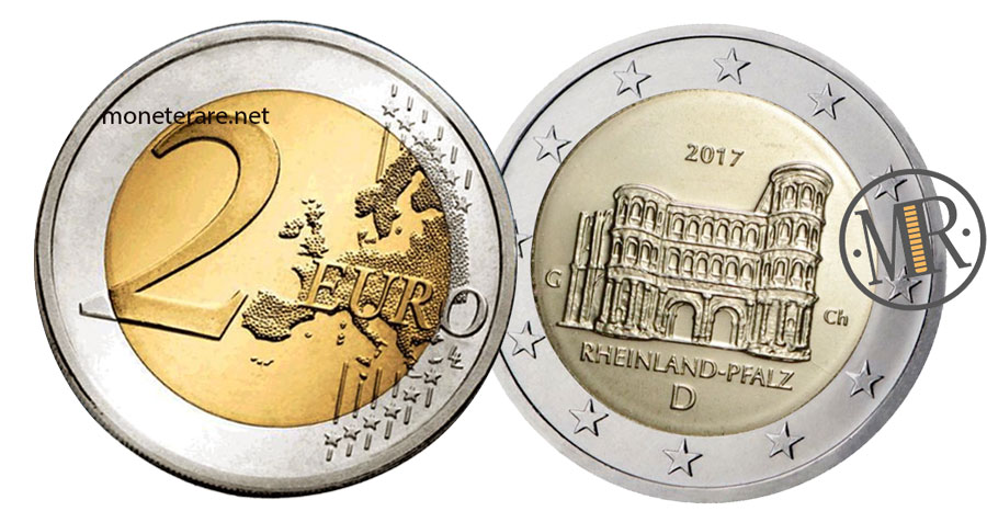 German 2 Euro Coin 2017 - Porta Nigra in Trier Rheinland-Pfalz