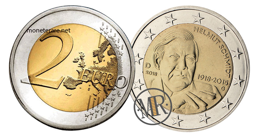 German 2 Euro Coin 2018 - Helmut Schmidt 