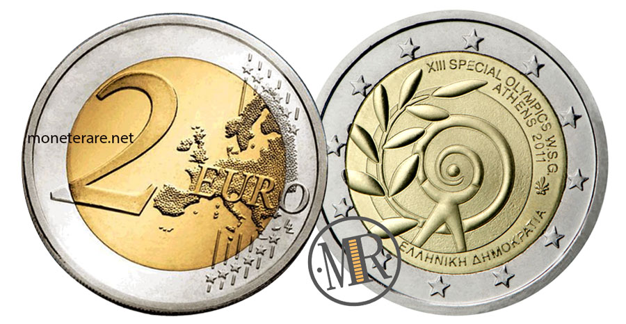 2 Euro Commemorative Coin Greece 2011 - XIII Special Olympics