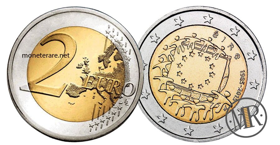 Ireland 2 Euro Coins 2015 - éıʀe 1985-2015 - 30th European flag 