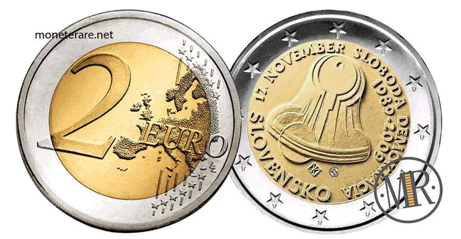 Slovakia 2 Euro Coins 2009 - NOVEMBER SLOBODA DEMOKRACIA 1980-2009