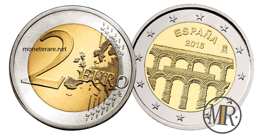 Value of  2 Euro Spain 2016 - Segovia Aqueduct