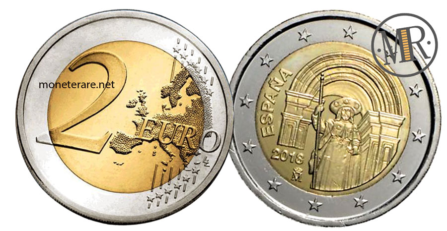 Value of  2 Euro Spain 2018 - Santiago de Compostela