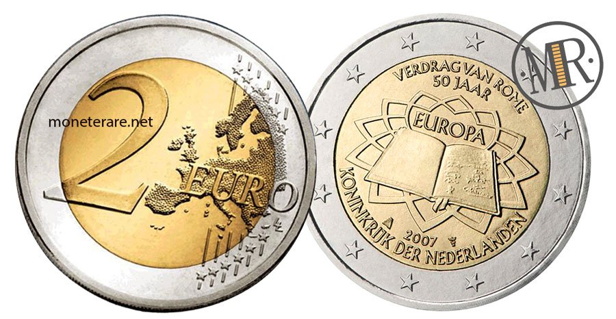 Netherlands 2 Euro Coins 2007 - VERDRAGVAN ROME - 50° Treaties of Rome