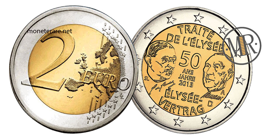German 2 Euro Coins 2013 - Treaty of Elysee
