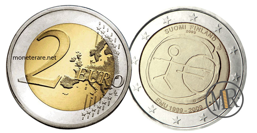 2 Euro Commemorative Coins Finland 2009 - Economic and Monetary Union