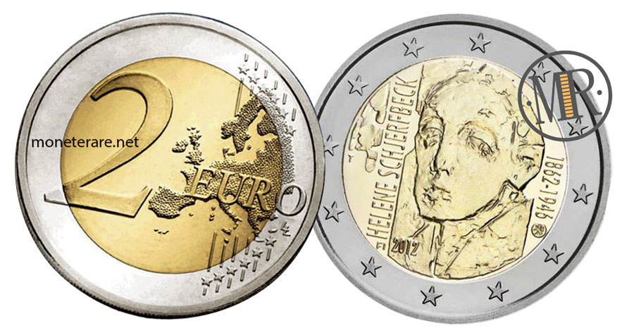 Finnish 2 euro coins 2012 - Helene Schjerfbeck