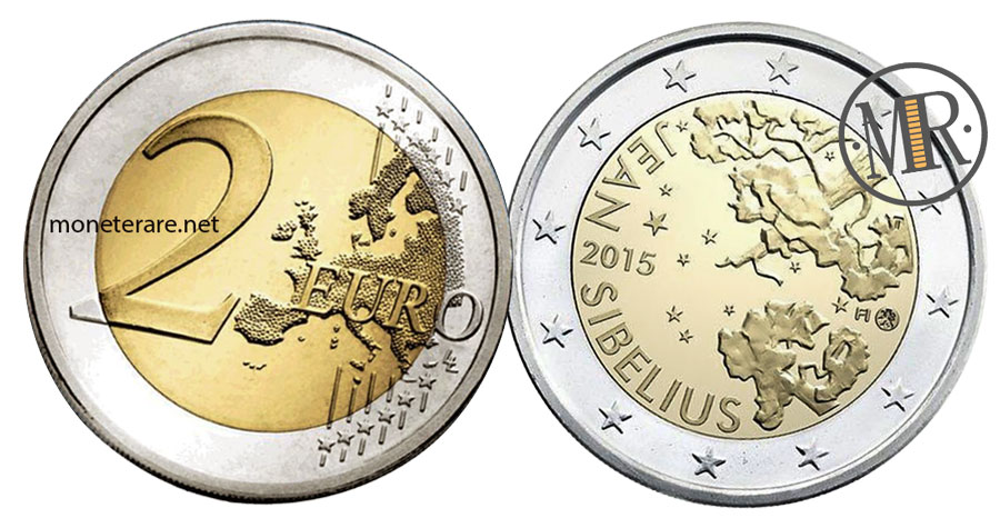 2 Euro Commemoratives Coins Finland 2015 - Jean Sibelius
