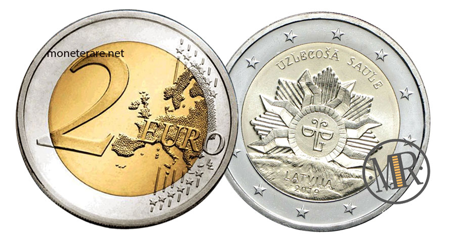 2 Euro Lettonia Commemorativi  2019 - Il sole nascente