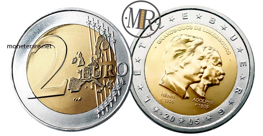 2 Euro Luxembourg 2005 - Henri e Adolphe (Luxembourg - Letzebuerg)