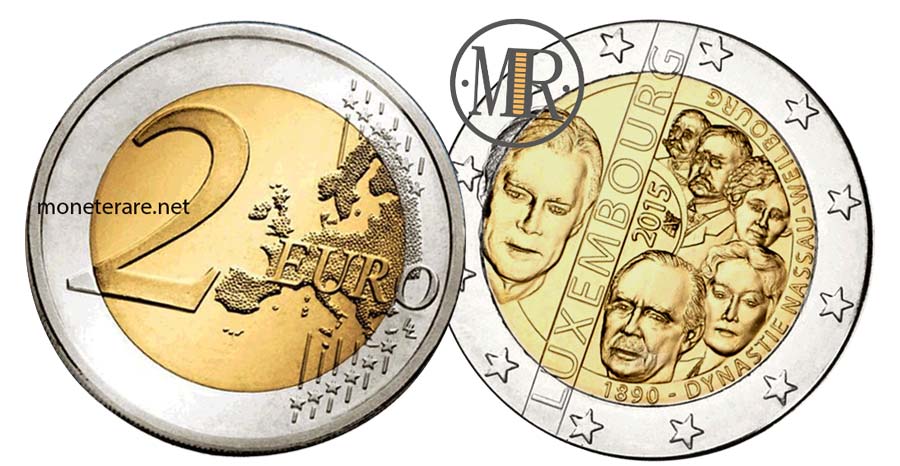 2 Euro Luxembourg 2015 - Anniversary of the Nassau Weilbourg Dynasty (Luxembourg - Letzebuerg)