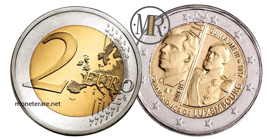 2 Euro Luxembourg 2017 - 200 Years since the Birth of Grand Duke Guillaume III (Luxembourg - Letzebuerg)