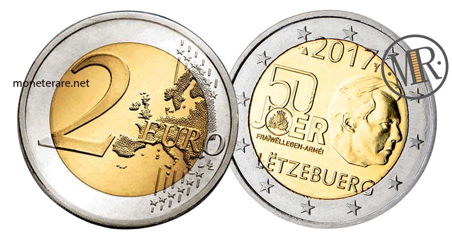 2 Euro Luxembourg 2017 - Voluntary Military Service (Luxembourg - Letzebuerg)