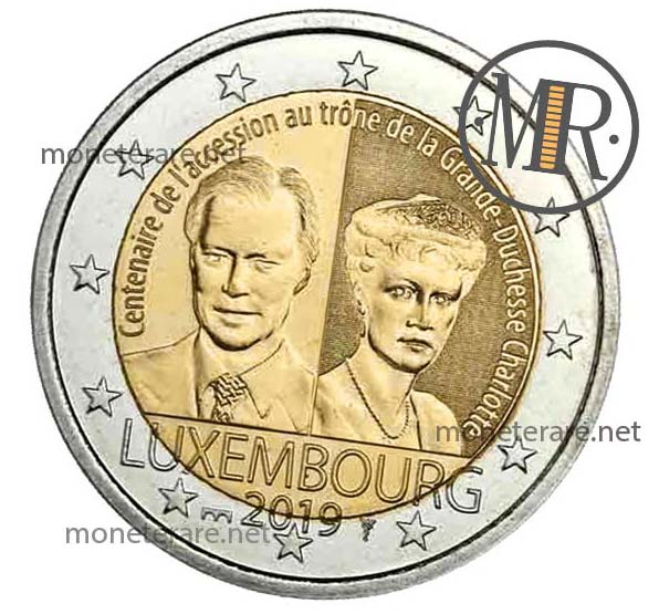 2 Euro Commemorative Luxembourg 2019 Grand Duchess Charlotte Second Version Coincard