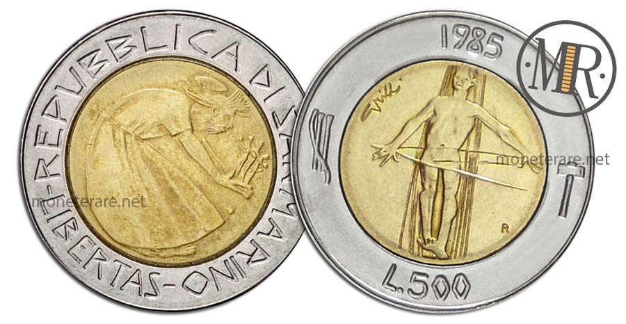 500 Lire San Marino 1985 Coin -  “Fight against drugs”