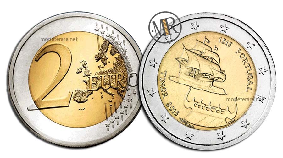Portugals 2015 East Timor Discovery 500th Anniversary 2 Euro Real Original Coin Euro Collectible Commemorative Coin 