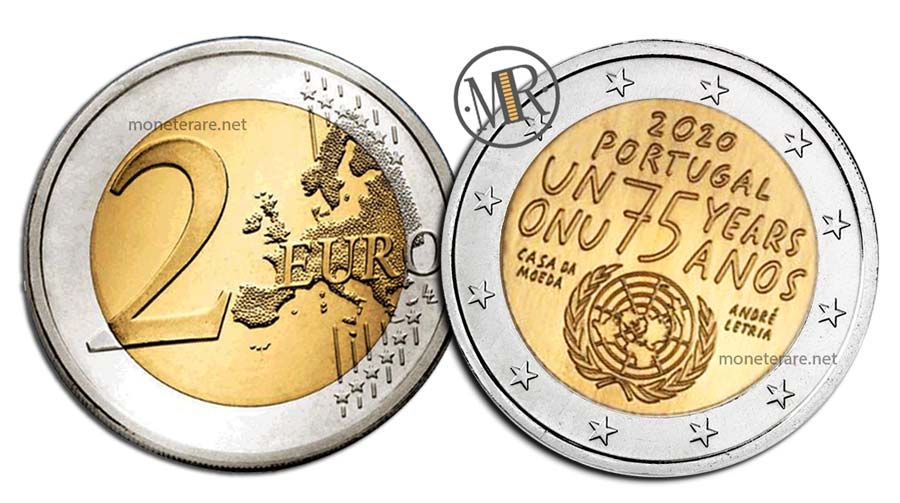 2 Euro Portugal 2020 - 75 Years ONU