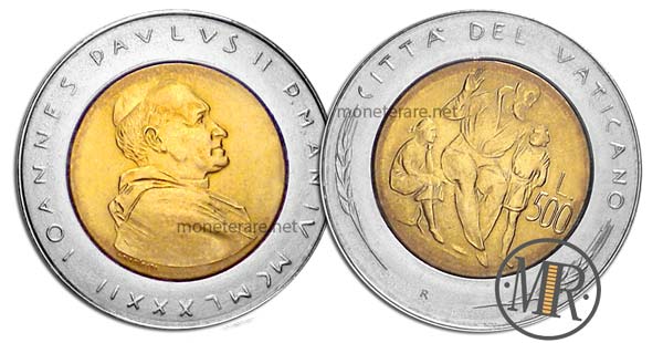 500 Lire Vatican Coin 1982 - “Education” value