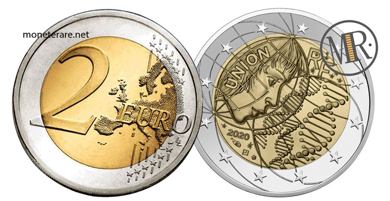 2 Euro Commemorative Coins France 2020 - Medical Research Covid19