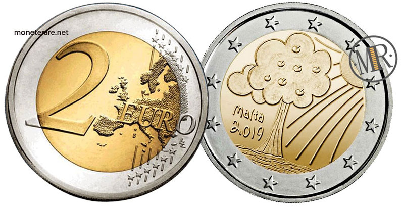 2 Euro Malta 2019 Coin - Nature and environment - value