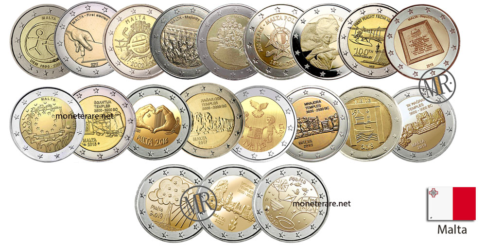 2 Euro Malta Commemorative Coins