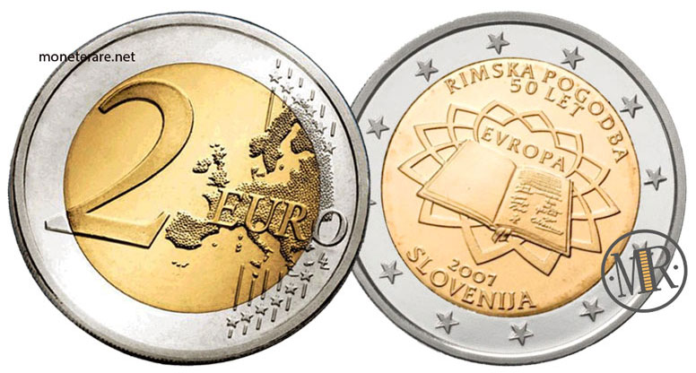 2 EURO UNC Slovenia 8 coins set 2007 1 C #1411 