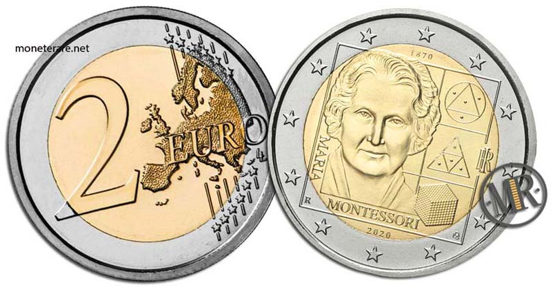 2 Euro Italy 2020 – Maria Montessori