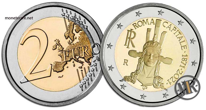 value of italian 2 Euro Italy 2021 – Roma Capitale