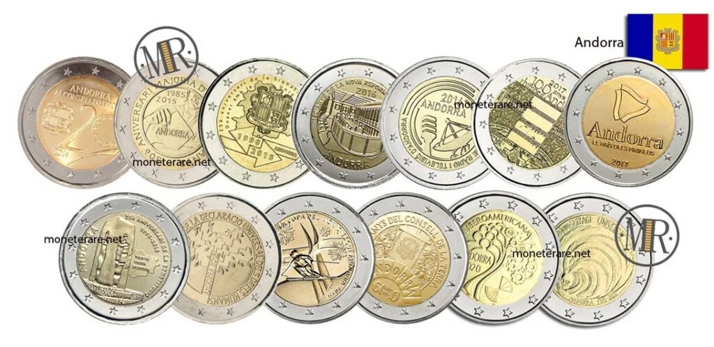 Customs Agreement + Political Rights ANDORRA 2 x 2 EURO 2015 coin * BU Commem 