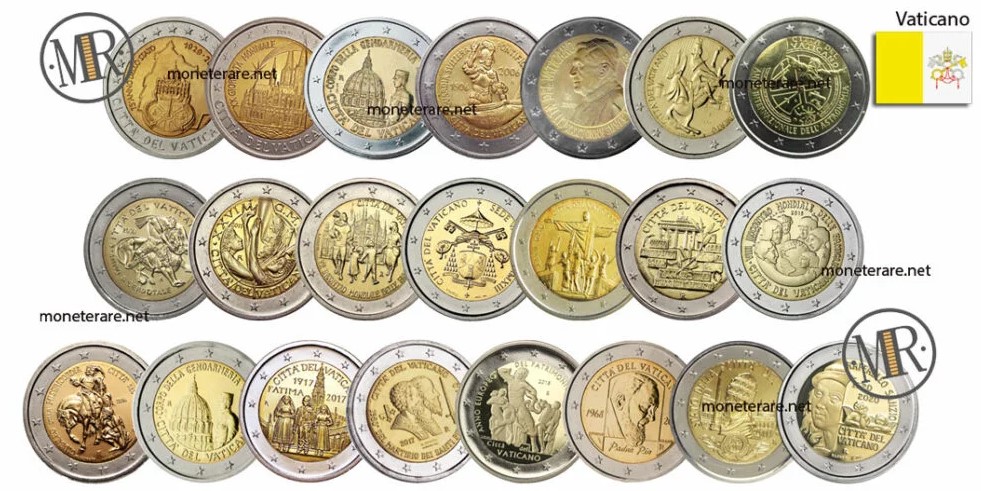 2 Euro Commemorative Vatican City State Coins