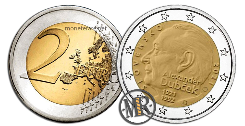 Slovakia 2 Euro Coins 2021 - Alexander Dubček