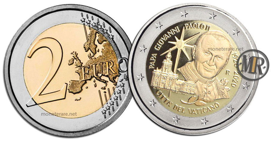2 Euro Vatican 2020 Commemorative Coin Giovanni Paolo II